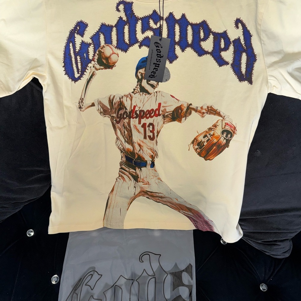 Godspeed Cream Graphic Men's Shirt - Picture 3 of 4